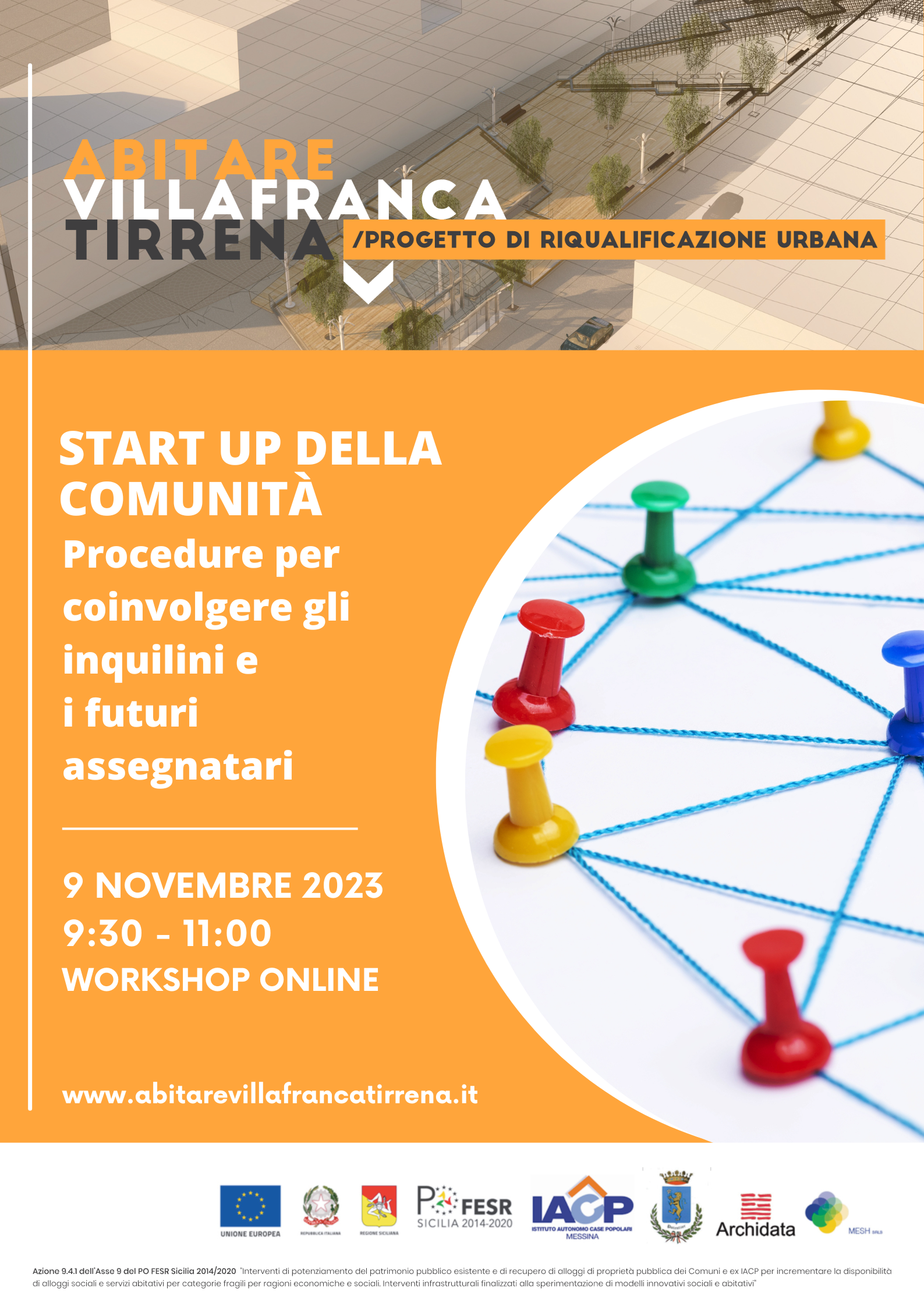 Workshop “Start up della comunità: procedure per coinvolgere gli inquilini e i futuri assegnatari”