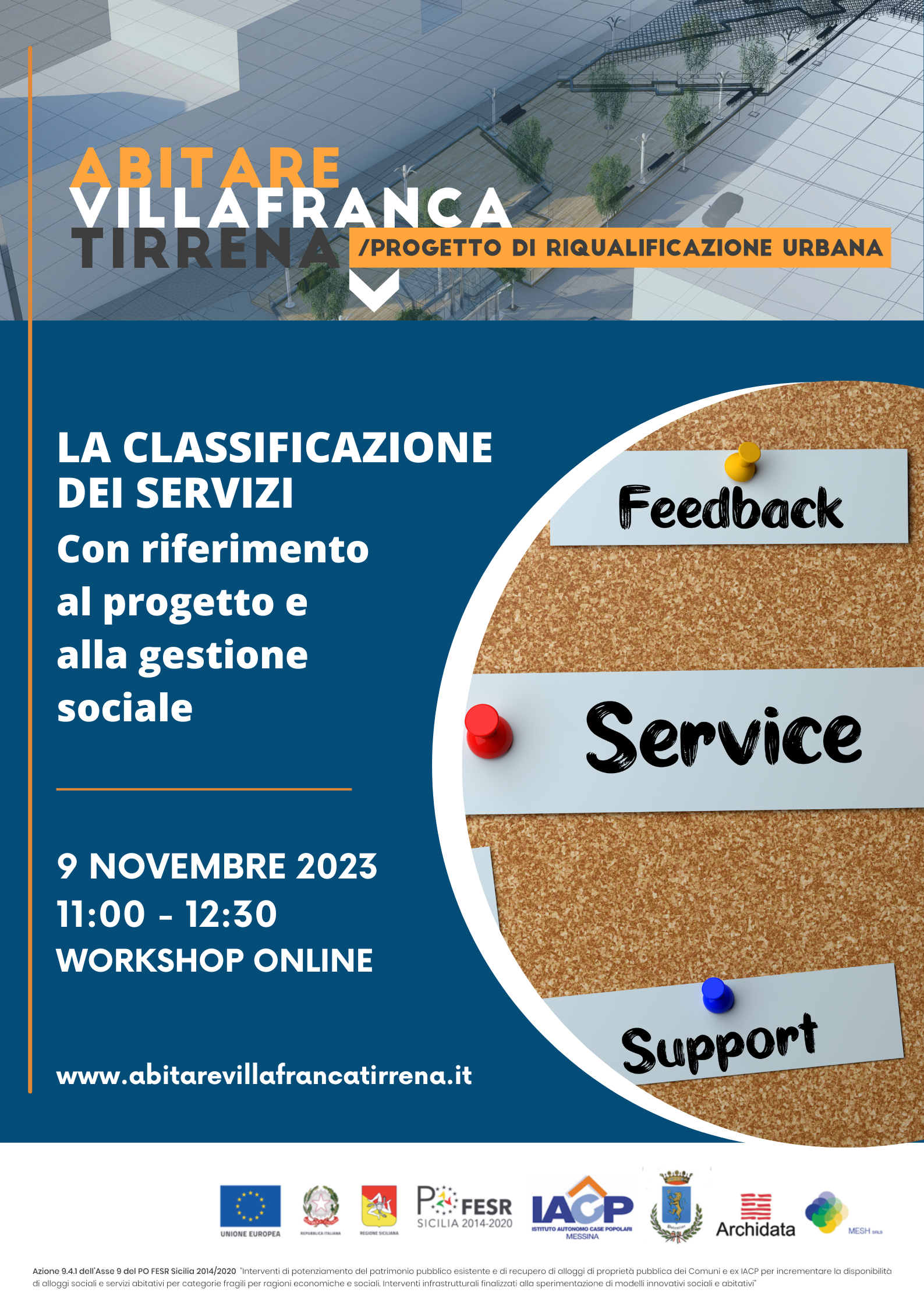 Workshop “Classificazione dei servizi: con riferimento al progetto e alla gestione sociale”