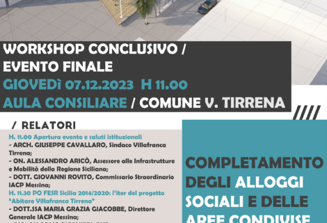 Villafranca Tirrena: la presentazione del completamento del progetto di riqualificazione urbana da parte dell’IACP di Messina
